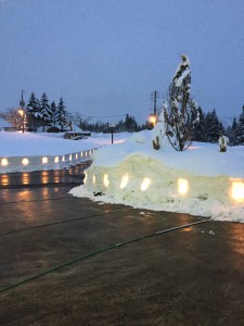 龍氣の雪灯籠