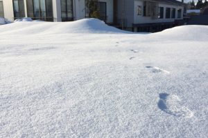 雪の上を歩けます